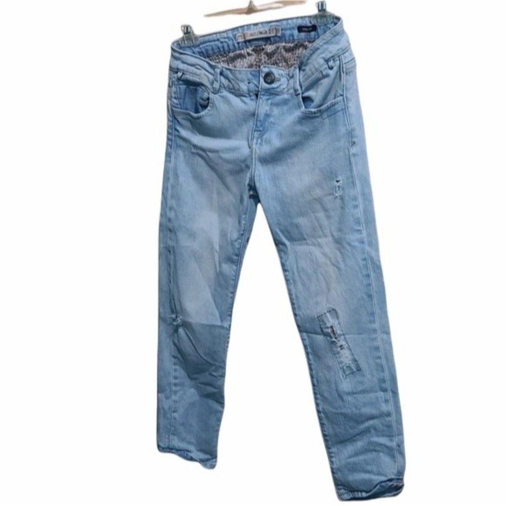Zara premium straight light wash jeans 2